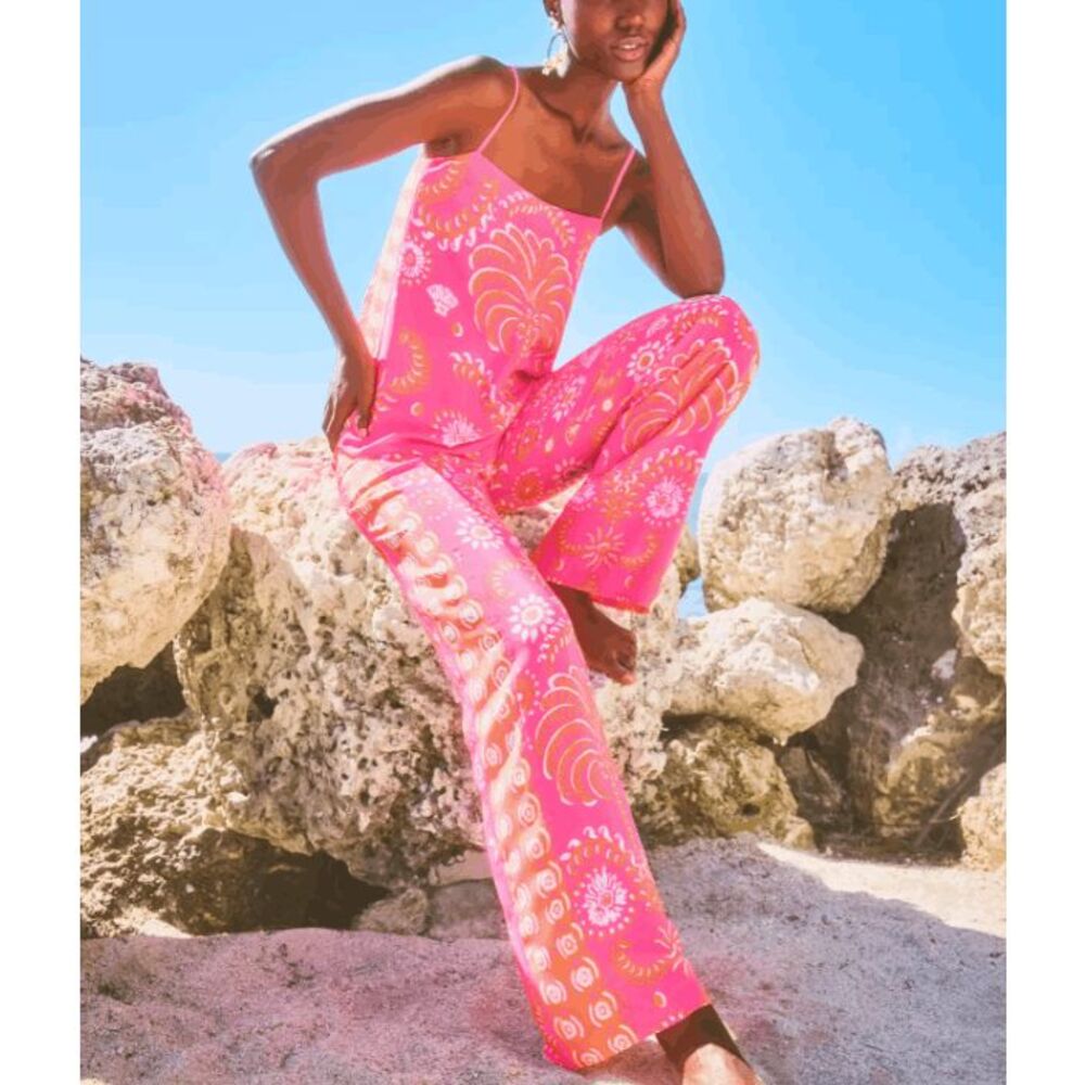 NWT Lilly Pulitzer 32" Vianna Silk Palazzo Pant- Size 10 - Picture 3 of 4